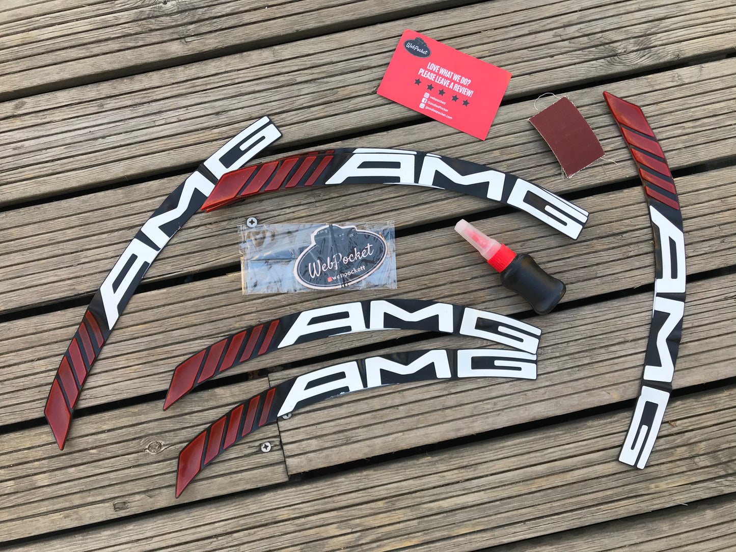 Permanent Tire Lettering Stickers Mercedes AMG (8 Decal Kit)