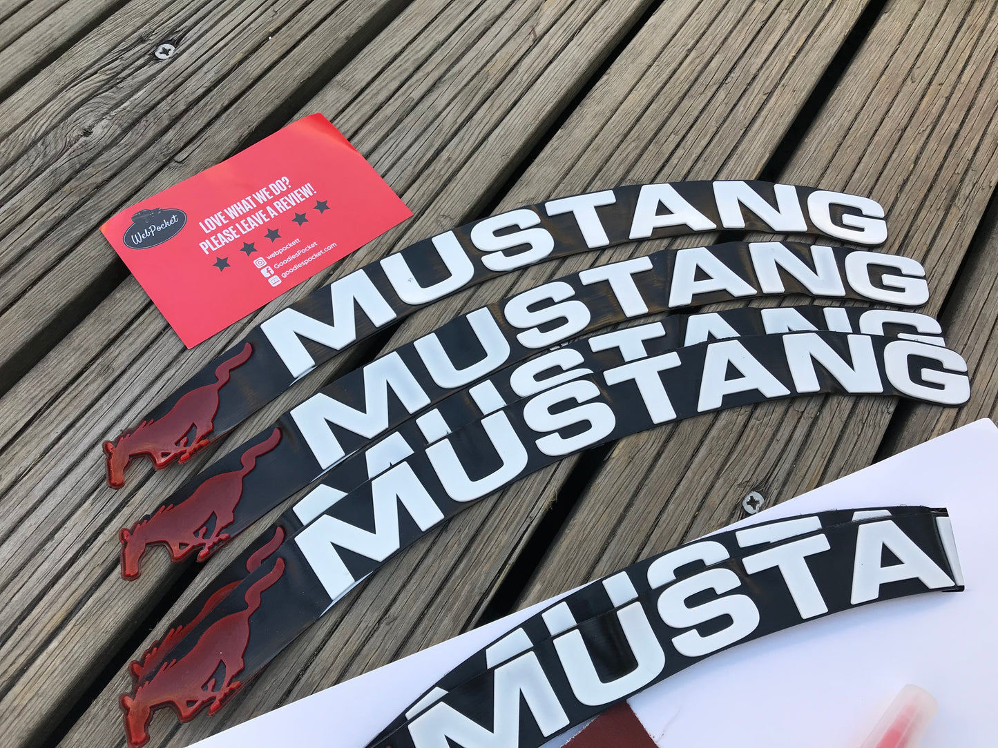 Permanent Tire Lettering Stickers for Ford Mustang – Custom High-Quality Lettering