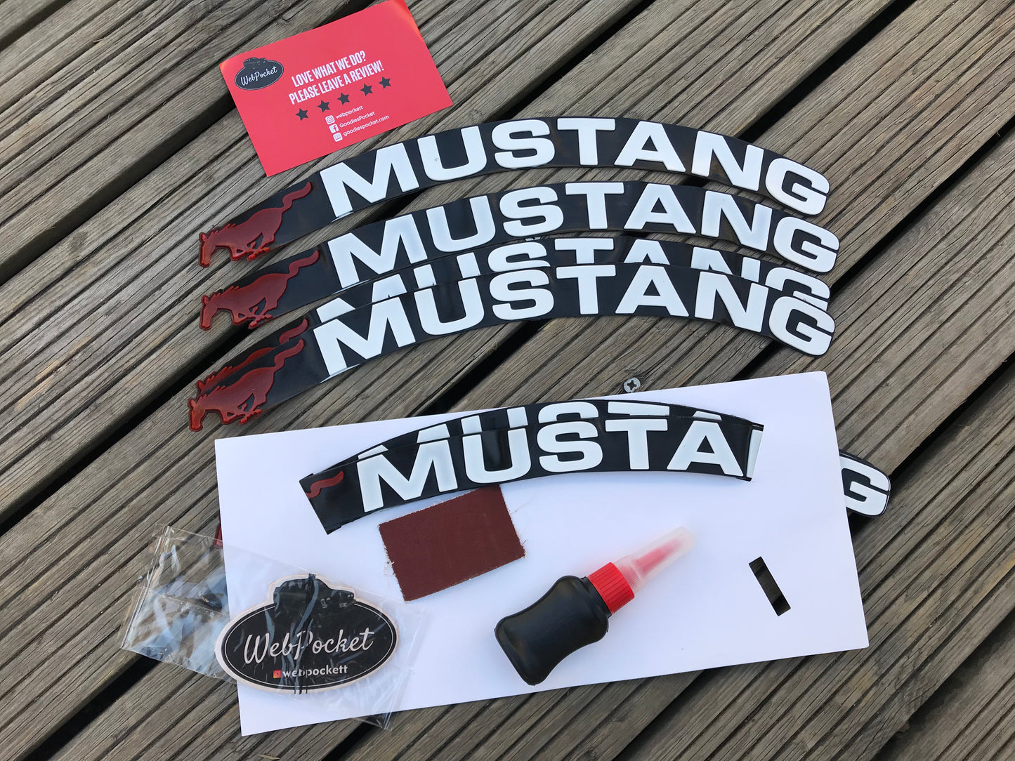 Permanent Tire Lettering Stickers for Ford Mustang – Custom High-Quality Lettering