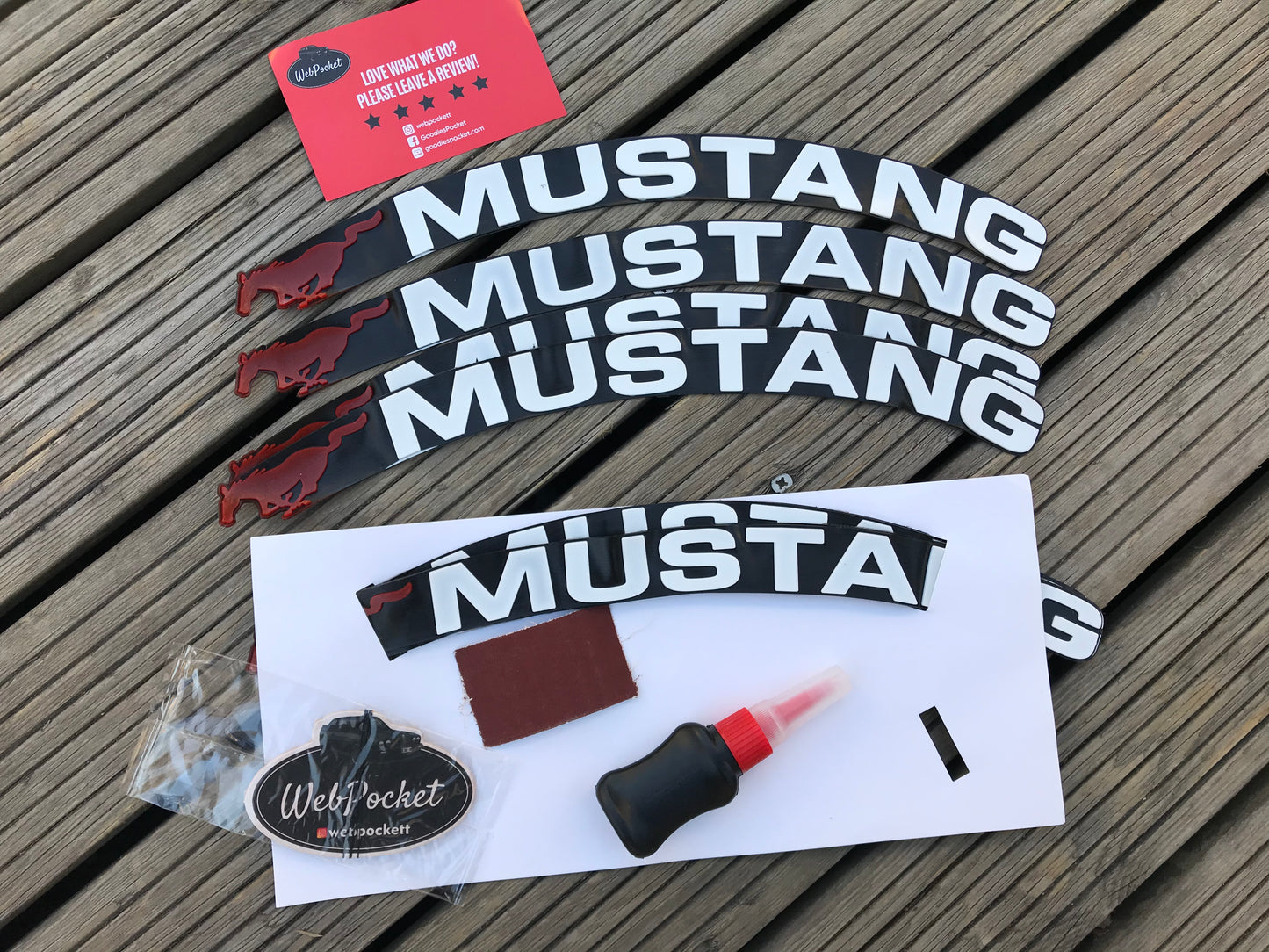 Permanent Tire Lettering Stickers for Ford Mustang – Custom High-Quality Lettering
