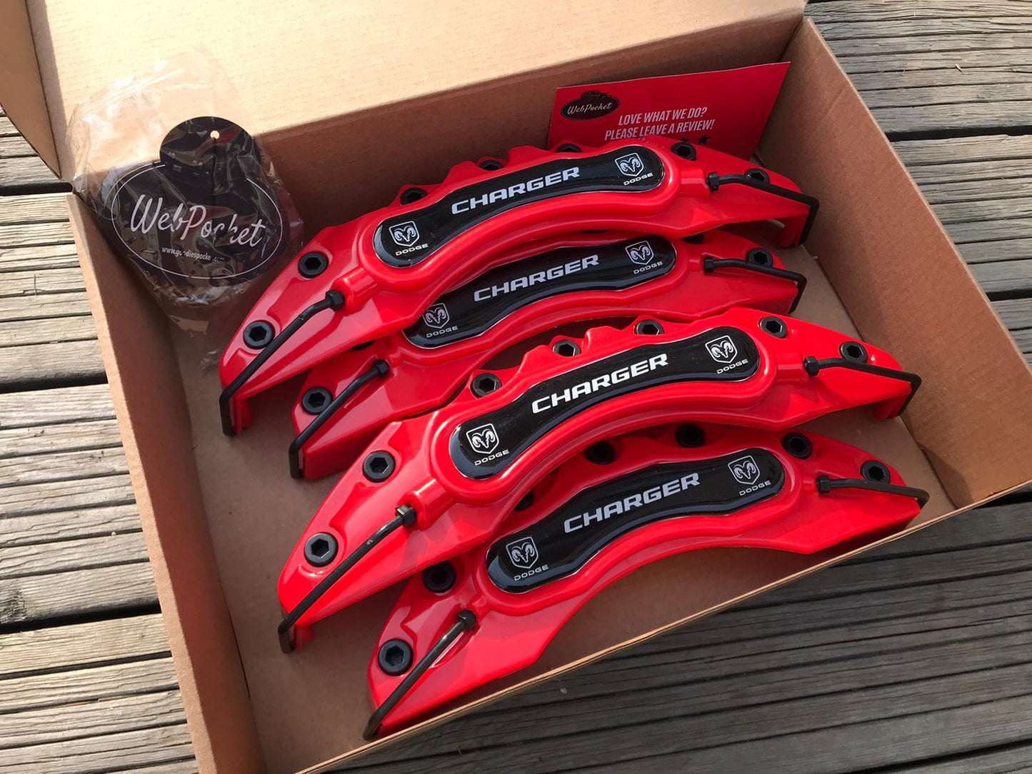 4Pc for Dodge Charger Red Big Brake Caliper Covers / Car Accessories