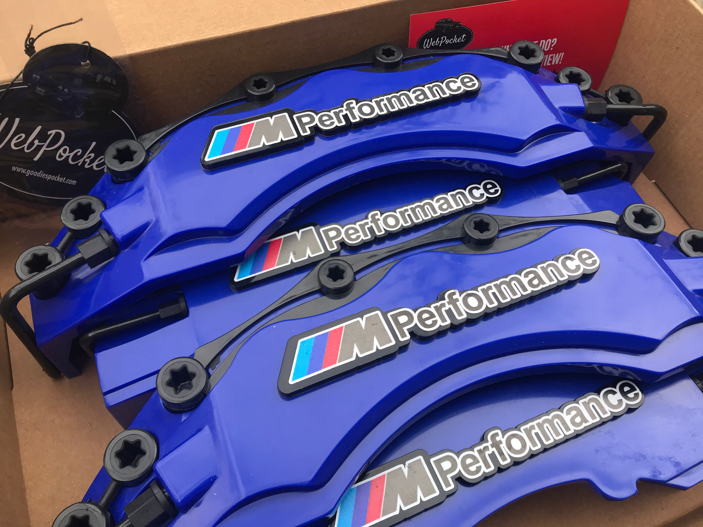 4 Blue BMW Brake Caliper Covers E30 E36 E46 E39 E90 E91 E92 E60 F80 F82 M POWER