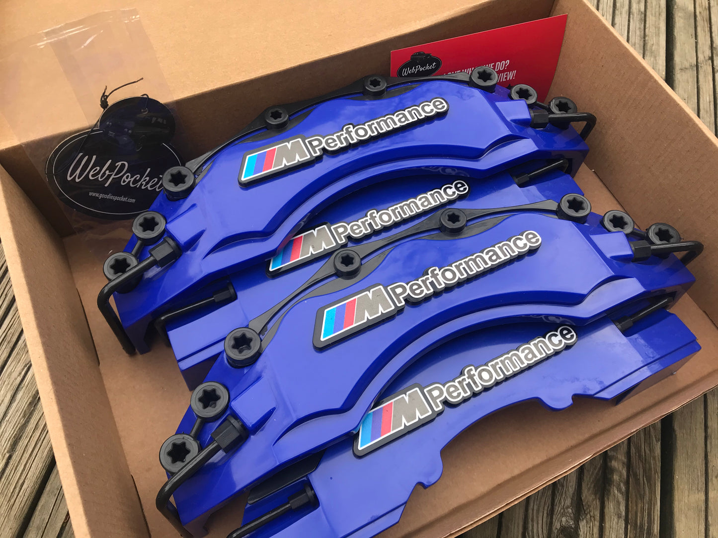 4 Blue BMW Brake Caliper Covers E30 E36 E46 E39 E90 E91 E92 E60 F80 F82 M POWER