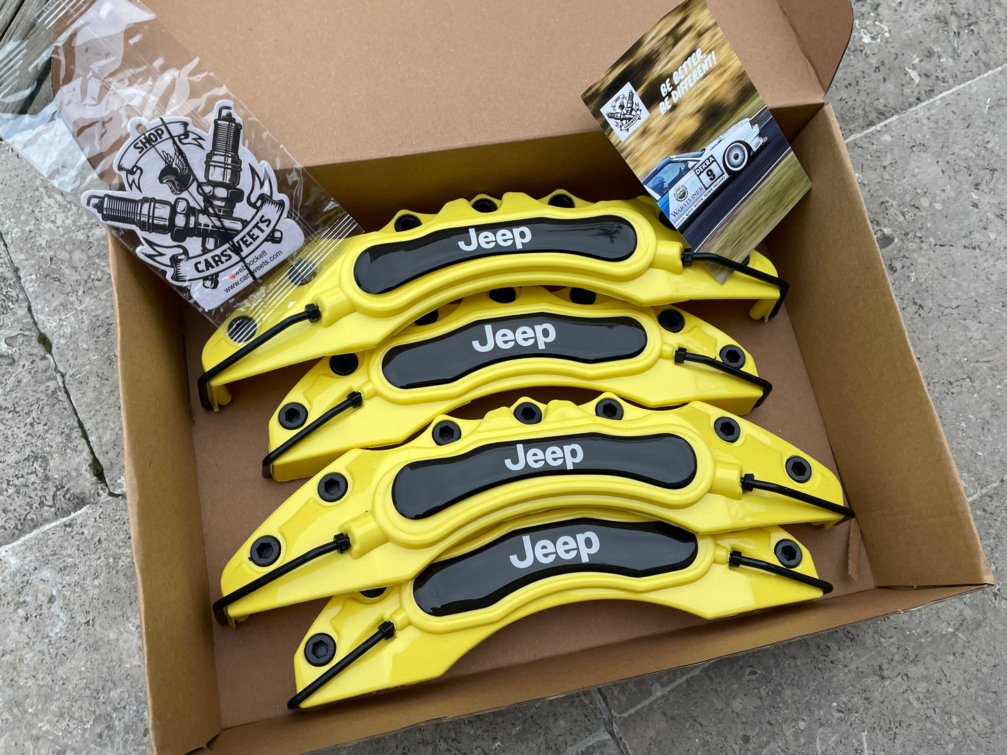 4pc Brake Caliper Covers for Jeep Yellow