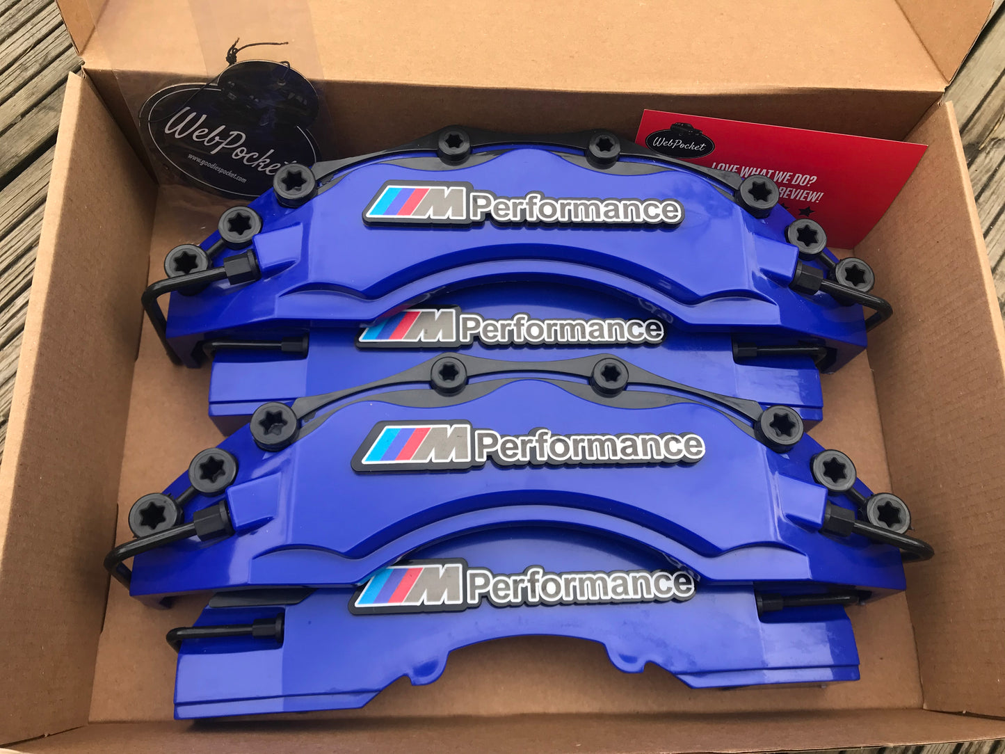 4 Blue BMW Brake Caliper Covers E30 E36 E46 E39 E90 E91 E92 E60 F80 F82 M POWER
