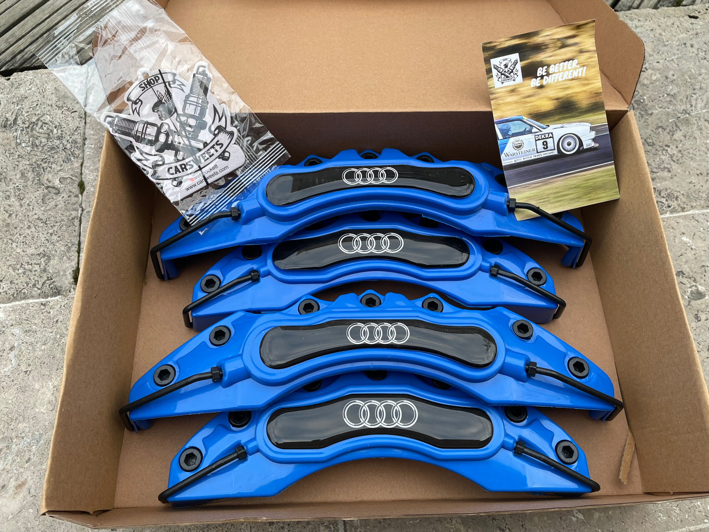 4pc Blue Brake Caliper Covers for Audi – Custom, High-Performance Upgrade