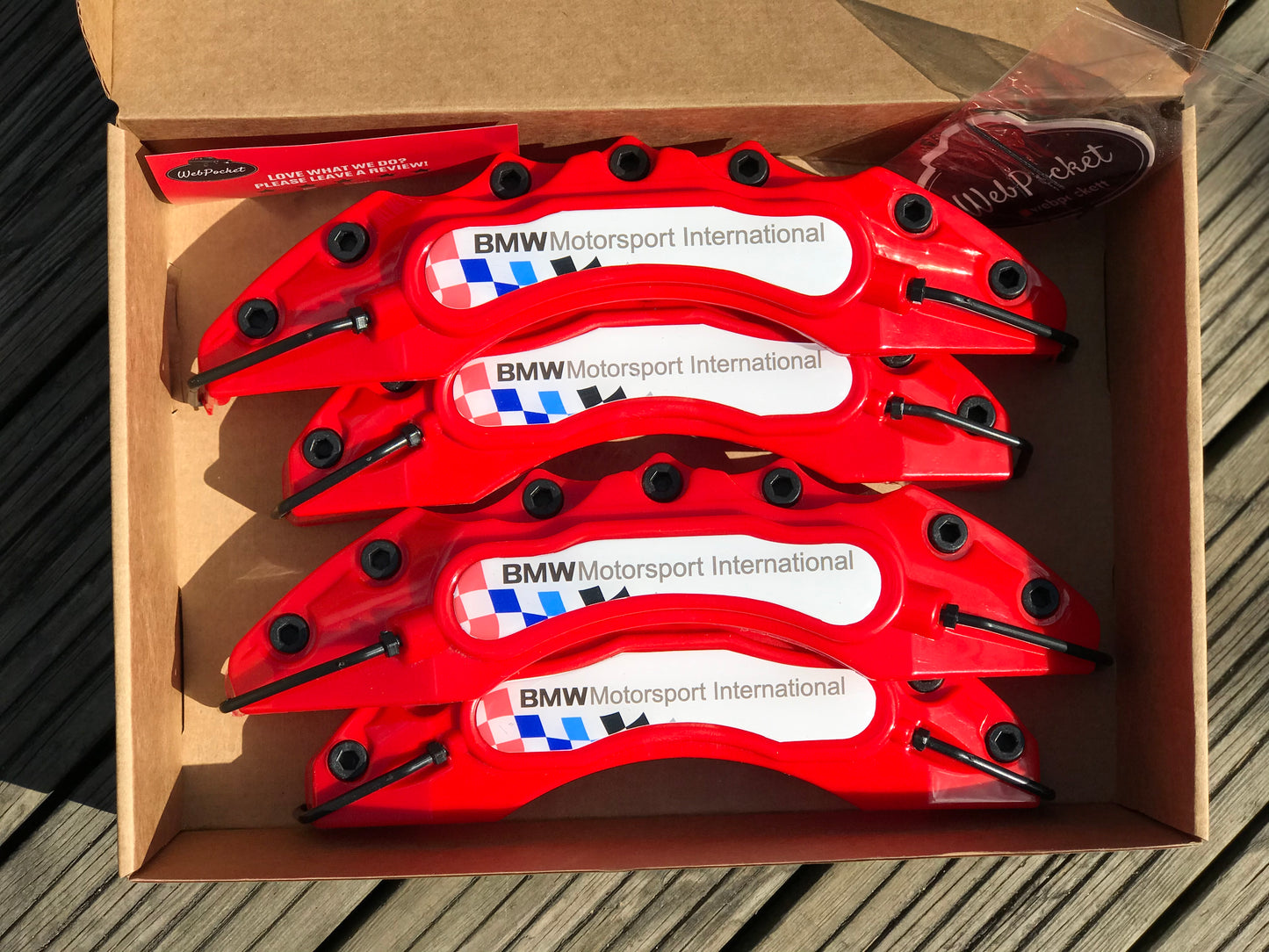 4pc Brake Caliper Covers for BMW Motorsport International Red