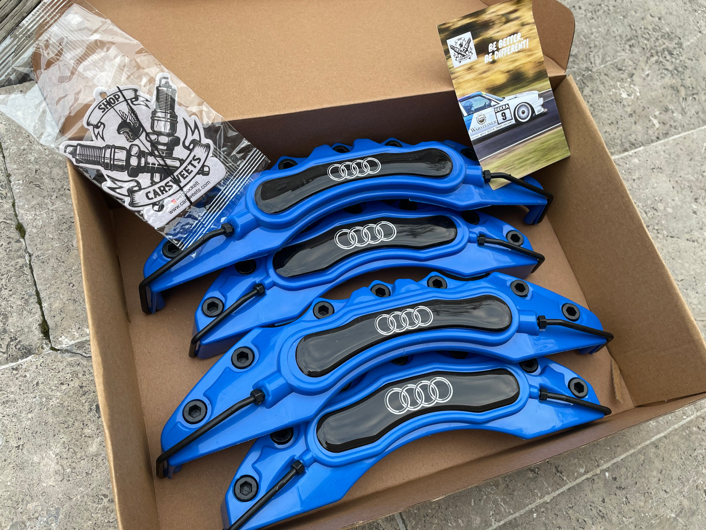 4pc Blue Brake Caliper Covers for Audi – Custom, High-Performance Upgrade