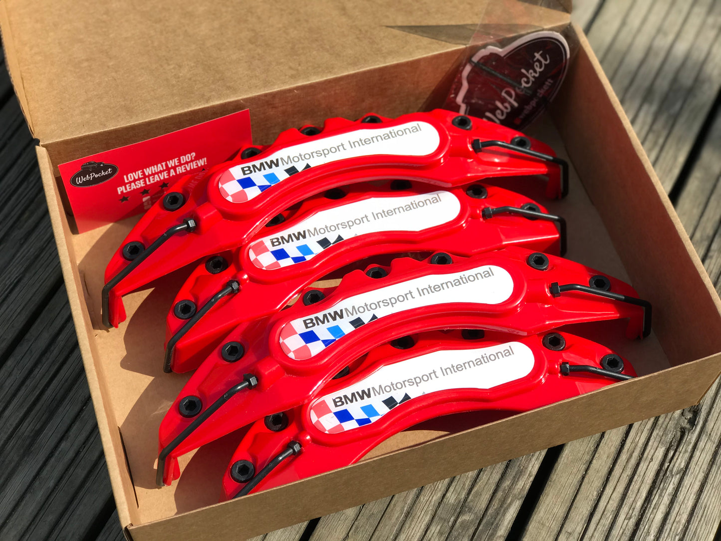 4pc Brake Caliper Covers for BMW Motorsport International Red