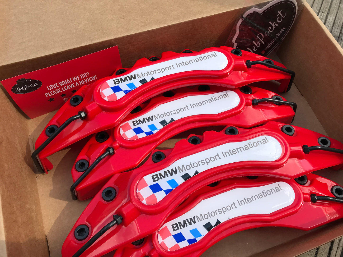 4pc Brake Caliper Covers for BMW Motorsport International Red