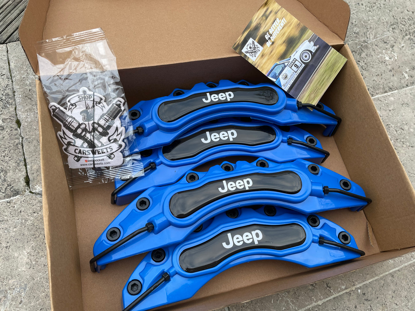 4pc Brake Caliper Covers for Jeep Blue