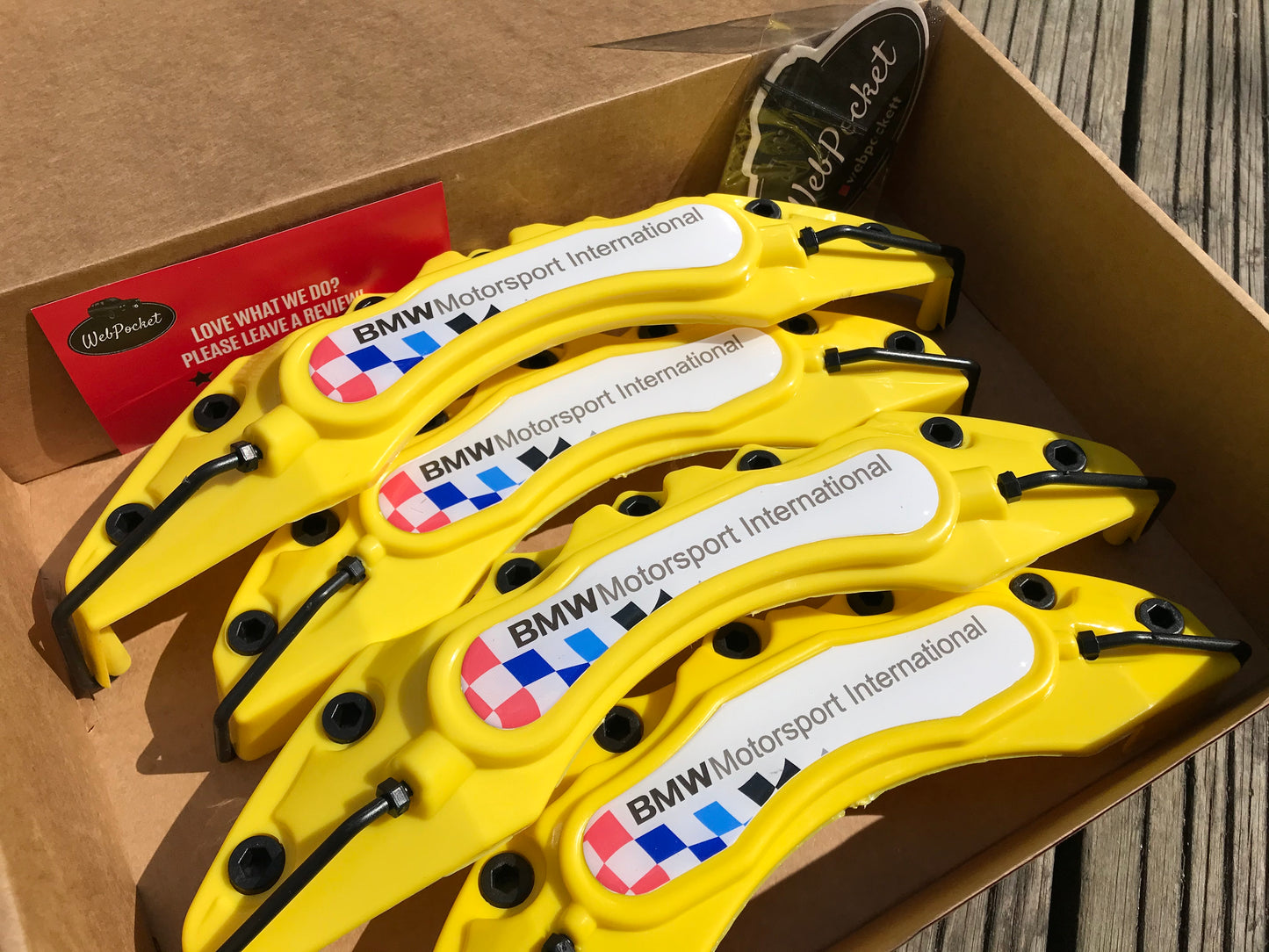 4pc Brake Caliper Covers for BMW Motorsport International Yellow