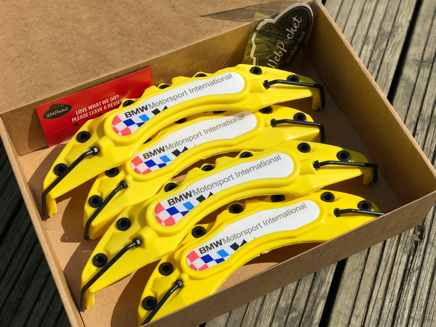 4pc Brake Caliper Covers for BMW Motorsport International Yellow