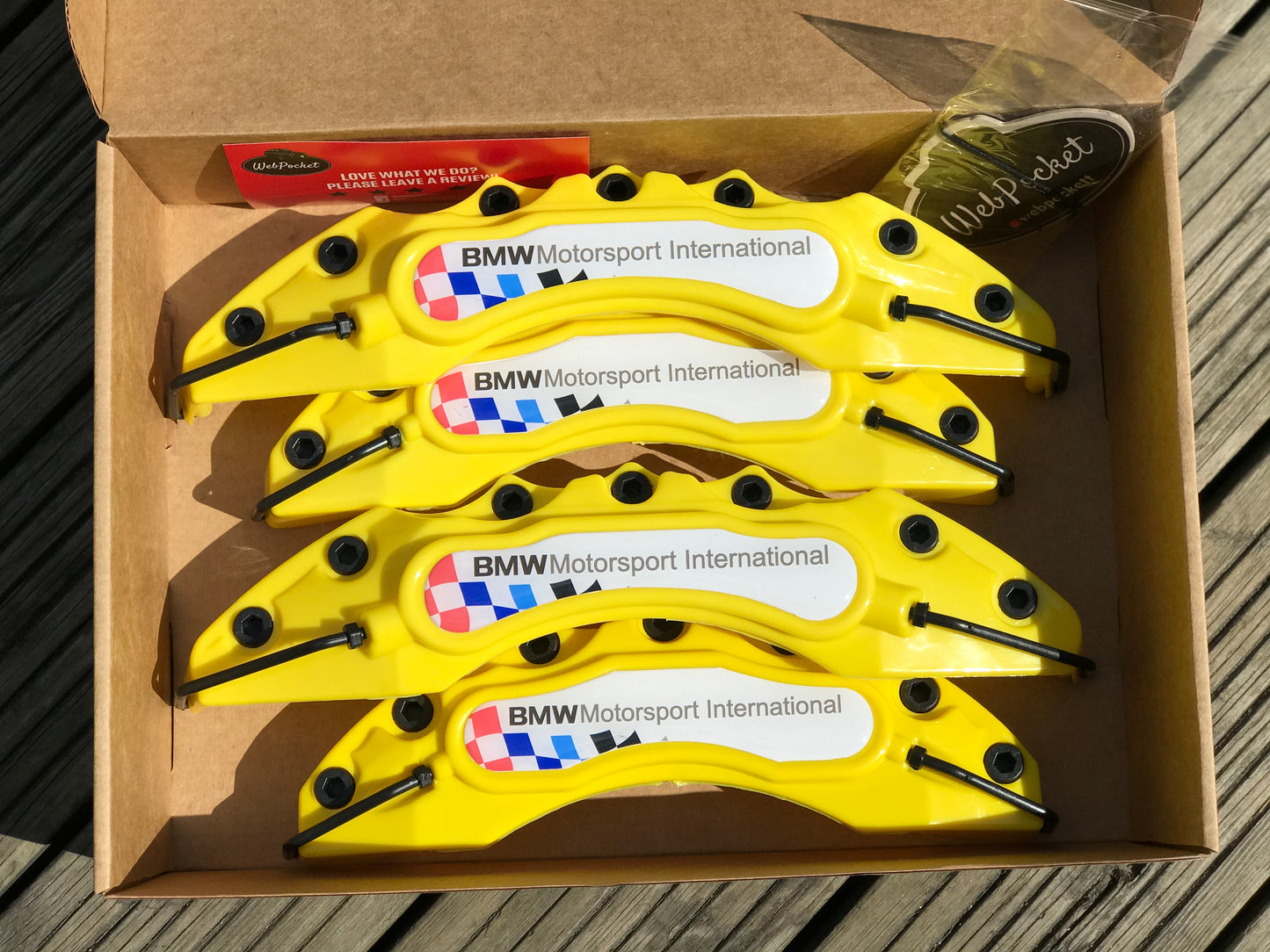 4pc Brake Caliper Covers for BMW Motorsport International Yellow