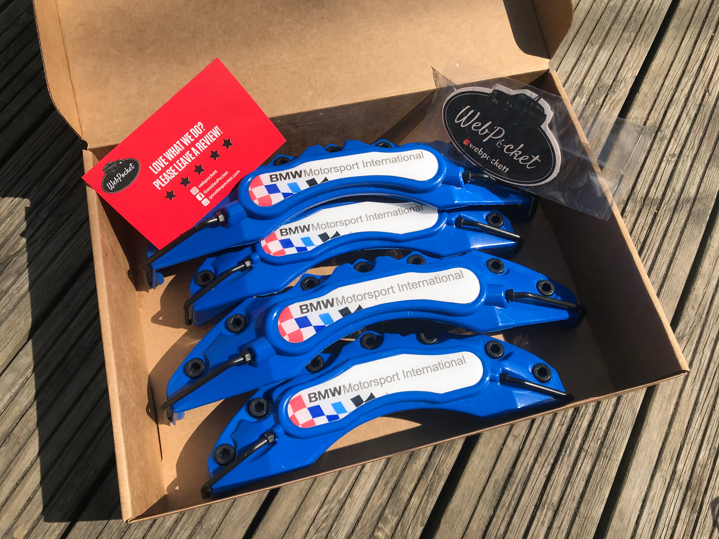 4pc Brake Caliper Covers for BMW Motorsport International Blue