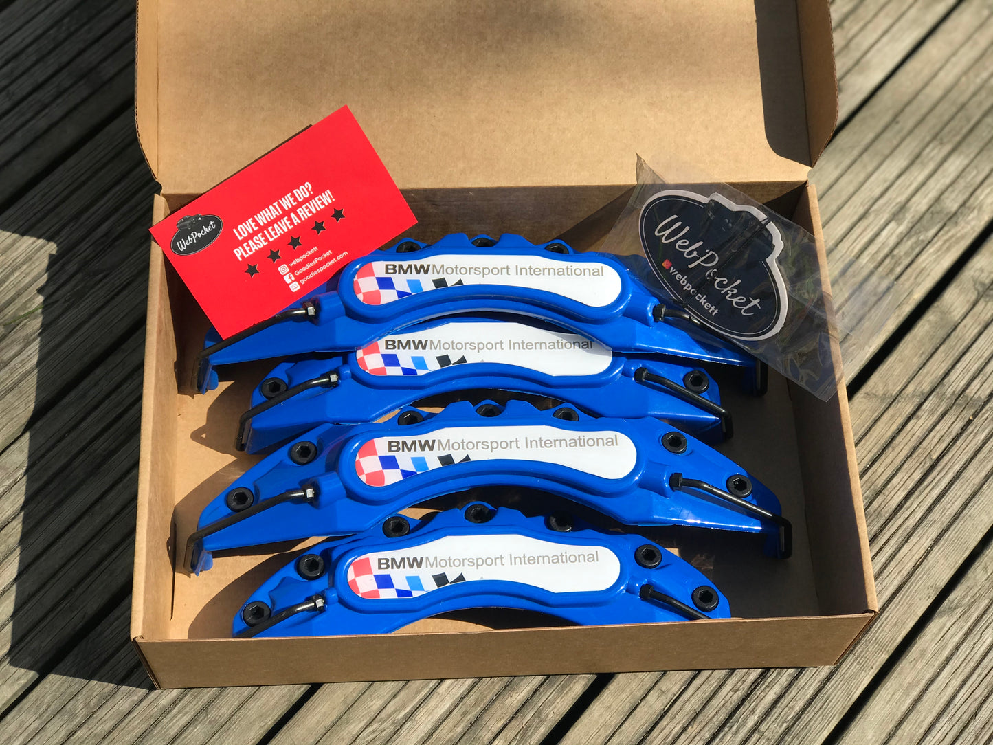 4pc Brake Caliper Covers for BMW Motorsport International Blue