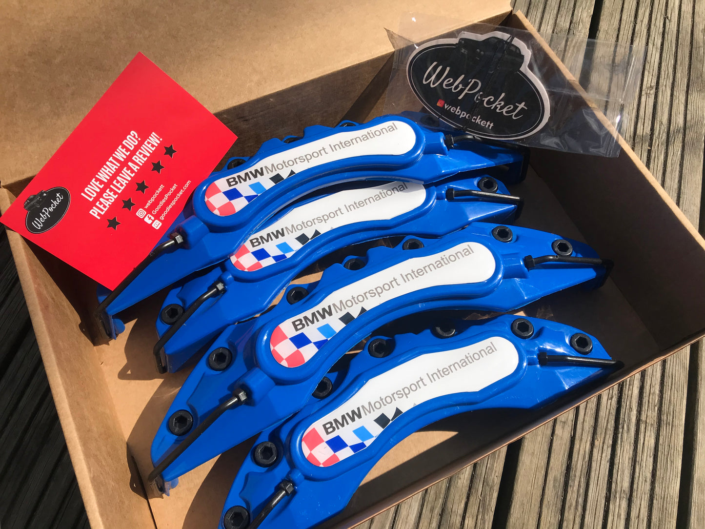 4pc Brake Caliper Covers for BMW Motorsport International Blue