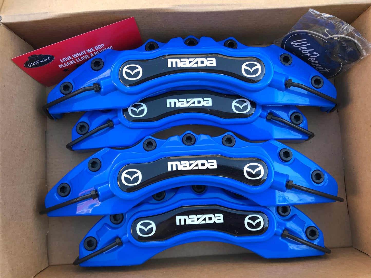 4pc Mazda Brake Caliper Covers Blue / Car Accessories