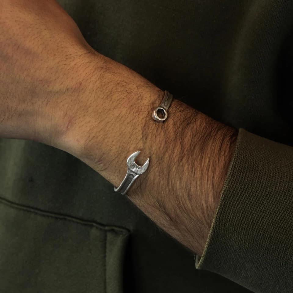 Men's Bracelet /Silver Plated Wrench Bracelet / Gift Idea