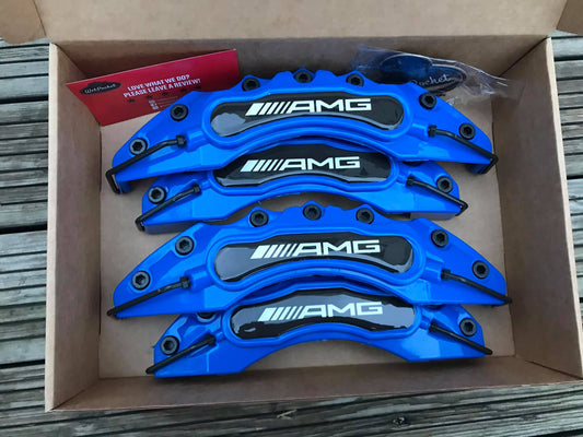 AMG MERCEDES DARK BLUE BIG BRAKE CALIPER COVERS 4PCS