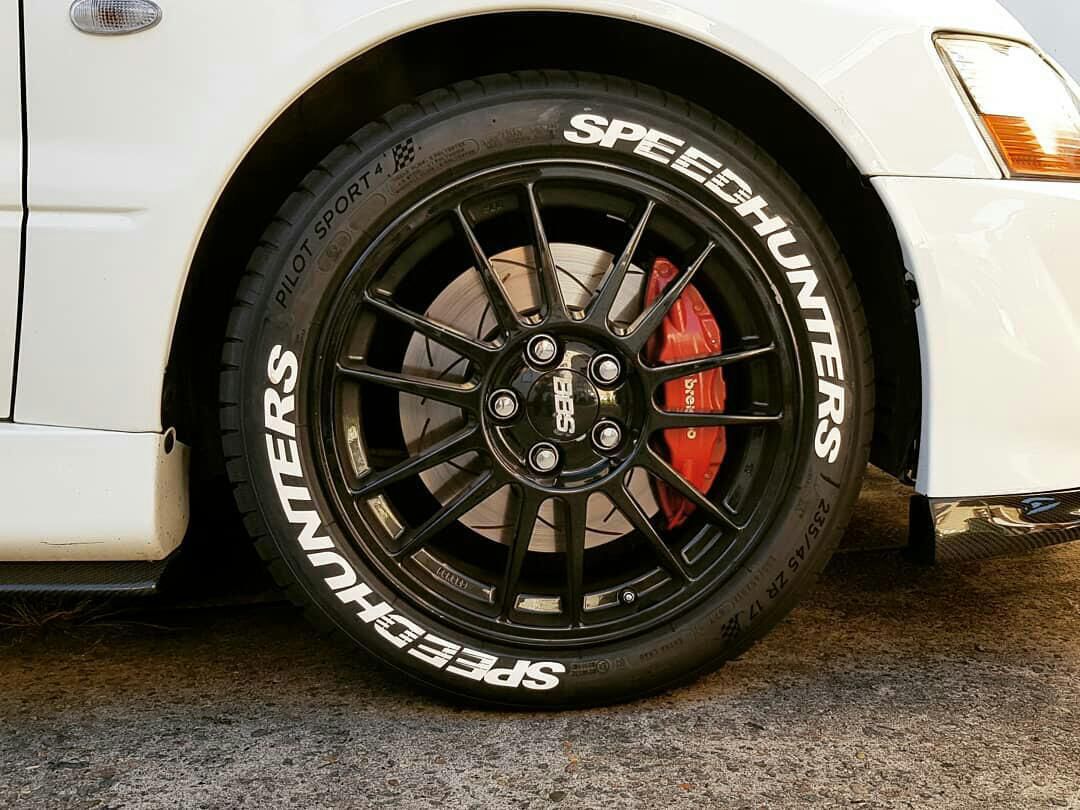 Permanent Tire Lettering Stickers Speedhunters 15''16''17'18'19'20 (8 DECAL Kit)