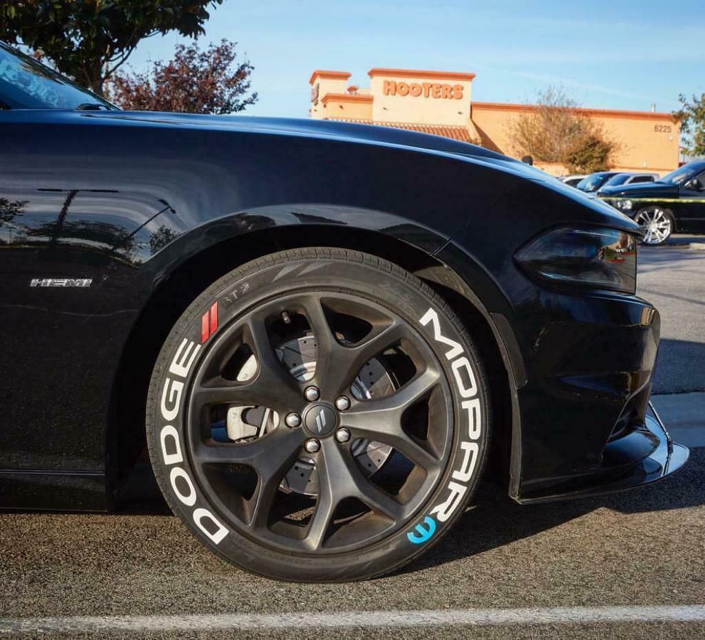 Permanent Tire Lettering Stickers Dodge Mopar 15''16''17'18'19'20 8 DECAL Kit