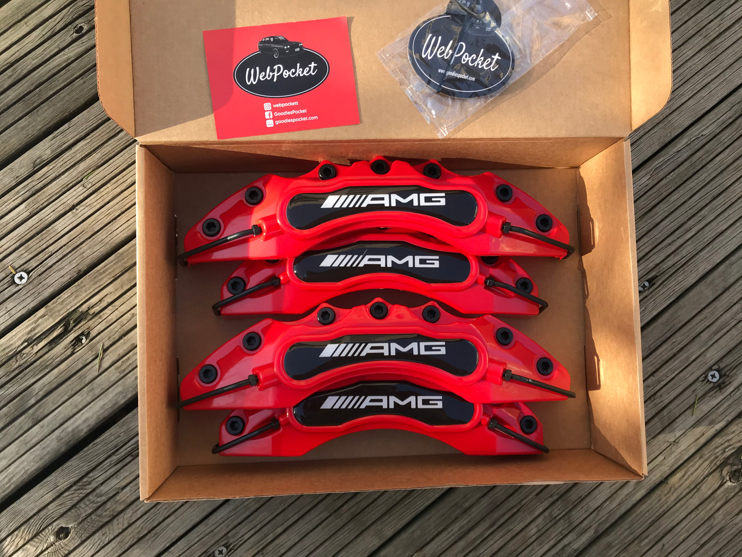 AMG MERCEDES RED BIG BRAKE CALIPER COVERS 4PCS