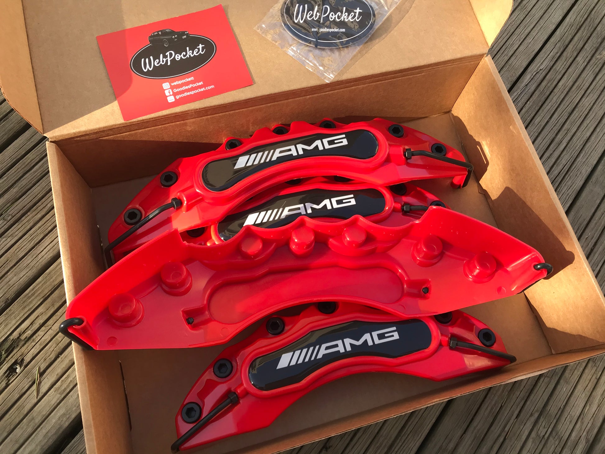 AMG MERCEDES RED BIG BRAKE CALIPER COVERS 4PCS