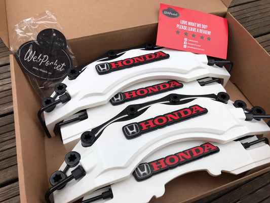 4pc Big Brake Caliper Covers for Honda Fit Jazz Civic S2000 TypeR White