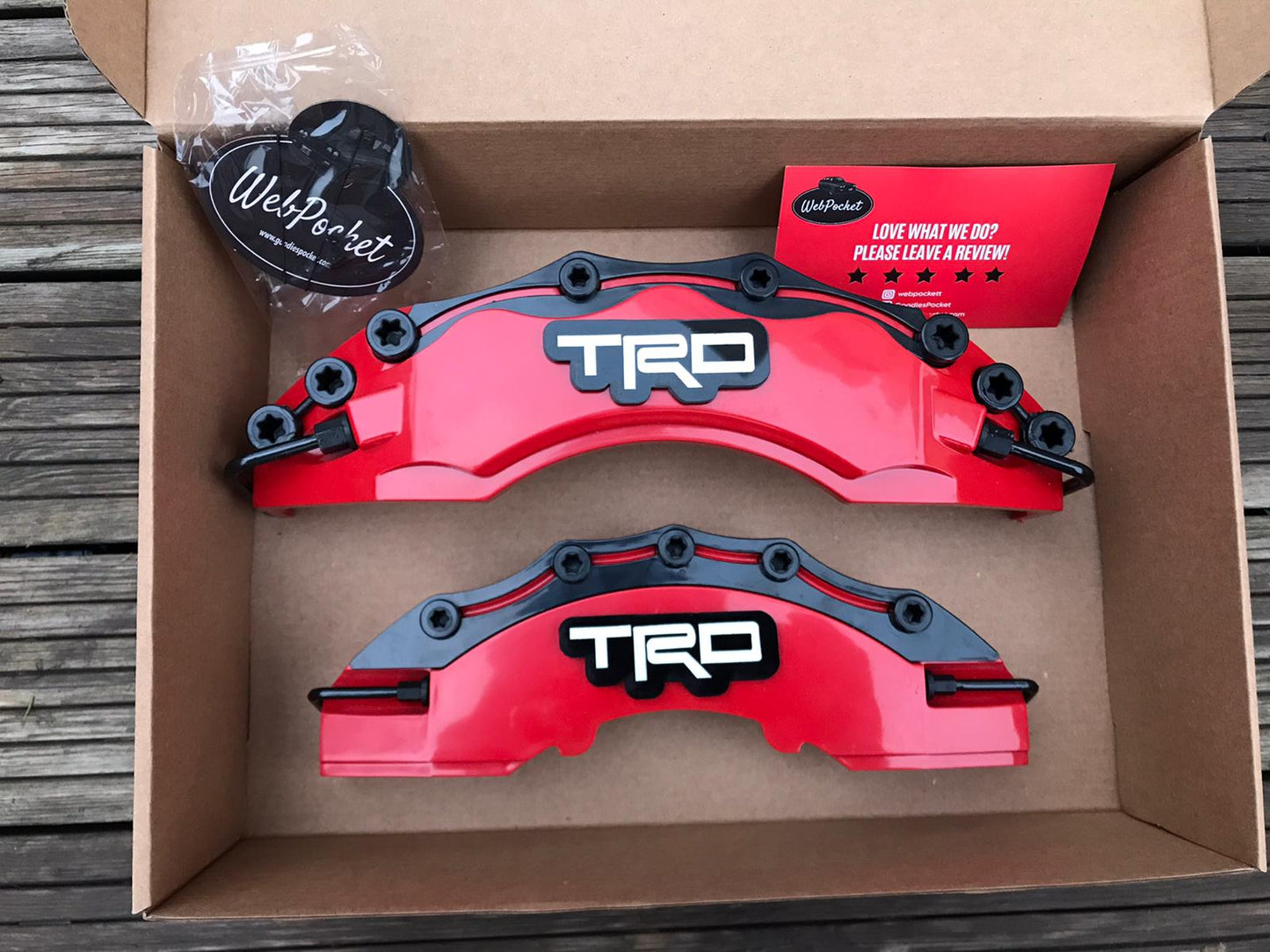 4pc Big Brake Caliper Covers for Toyota TRD Corolla Camry Avalon Yaris Red