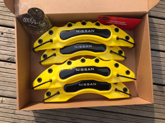 4Pc for Nissan Yellow Big Brake Caliper Covers / Nissan Accesories