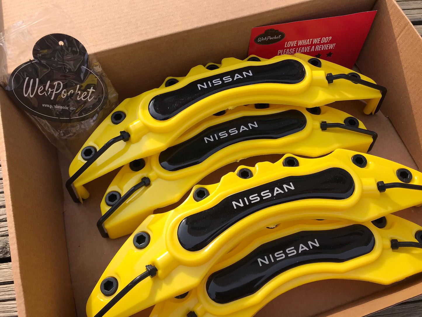 4Pc for Nissan Yellow Big Brake Caliper Covers / Nissan Accesories