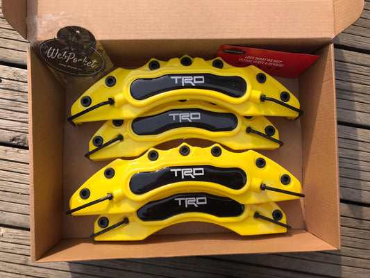 4pc Big Brake Caliper Covers for Toyota TRD Corolla Camry Avalon Yaris Yellow