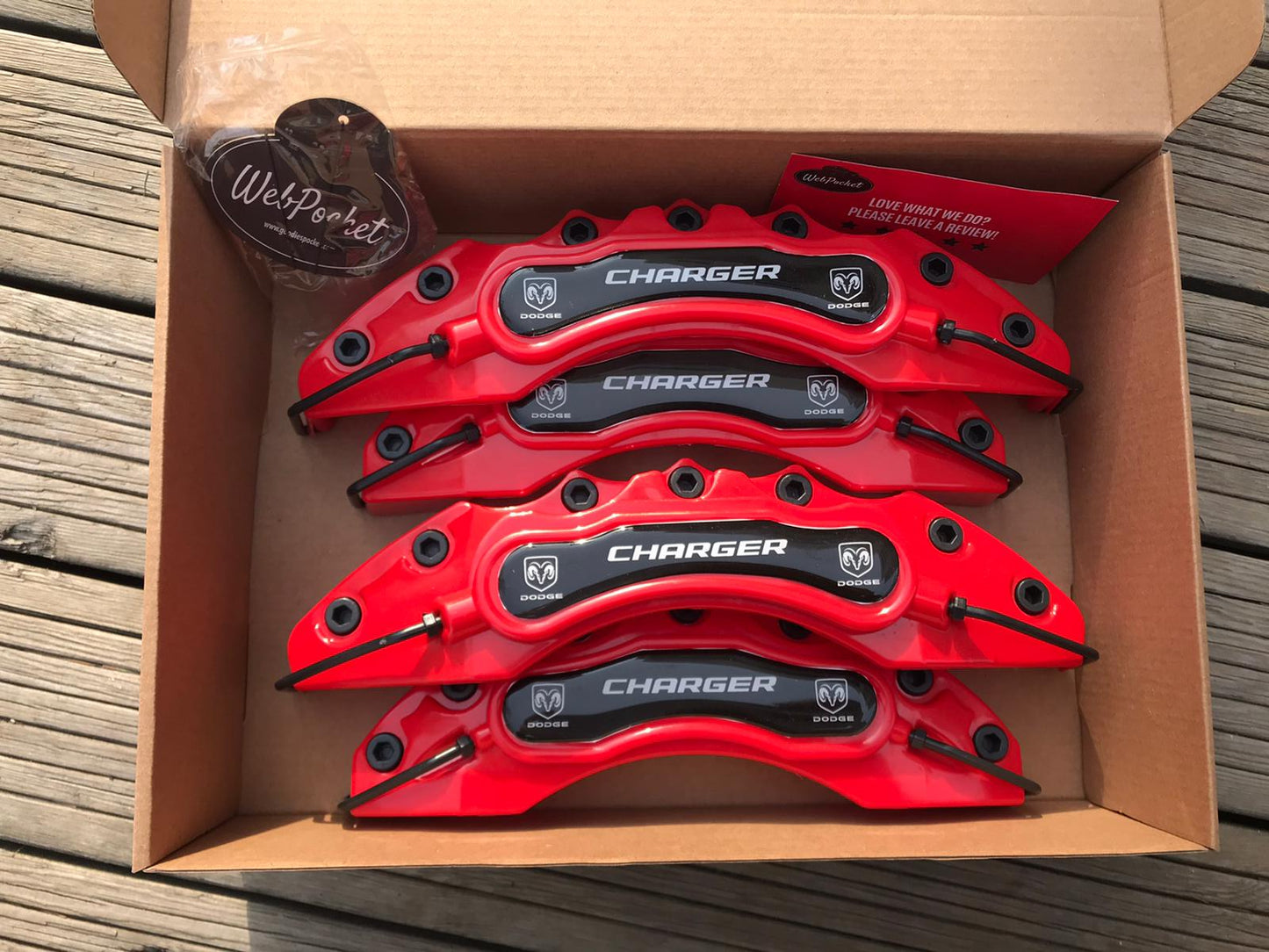 4Pc for Dodge Charger Red Big Brake Caliper Covers / Car Accessories