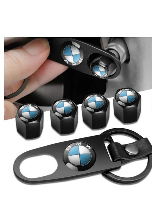 4X For BMW Hex Style Car Wheel Tire Air Valve Cap Stem Dust Cover Chrome