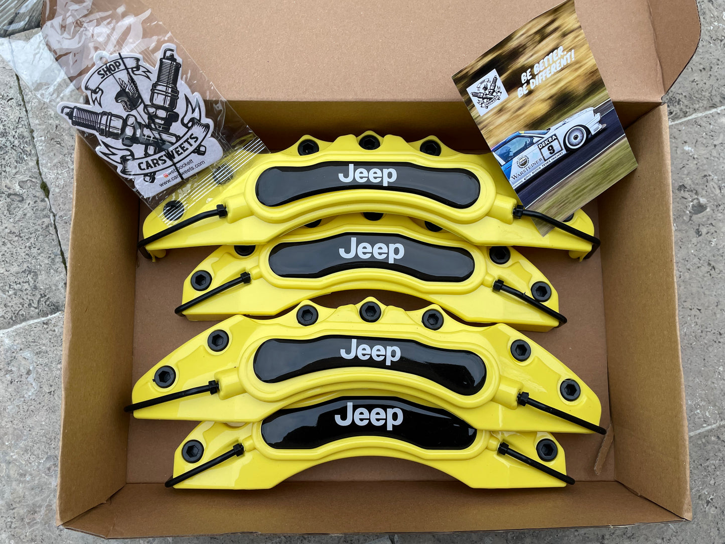 4pc Brake Caliper Covers for Jeep Yellow