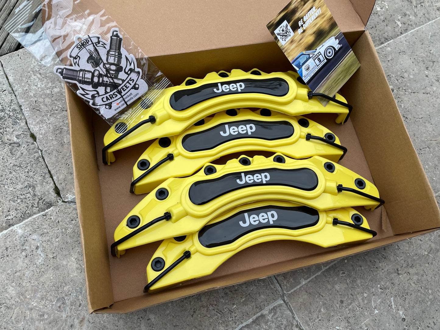 4pc Brake Caliper Covers for Jeep Yellow