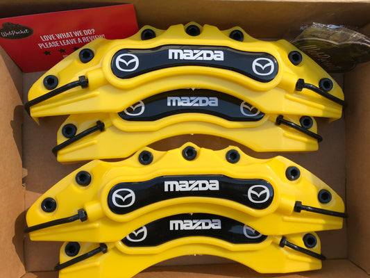 4pc Mazda Brake Caliper Covers Yellow / Car Accessories