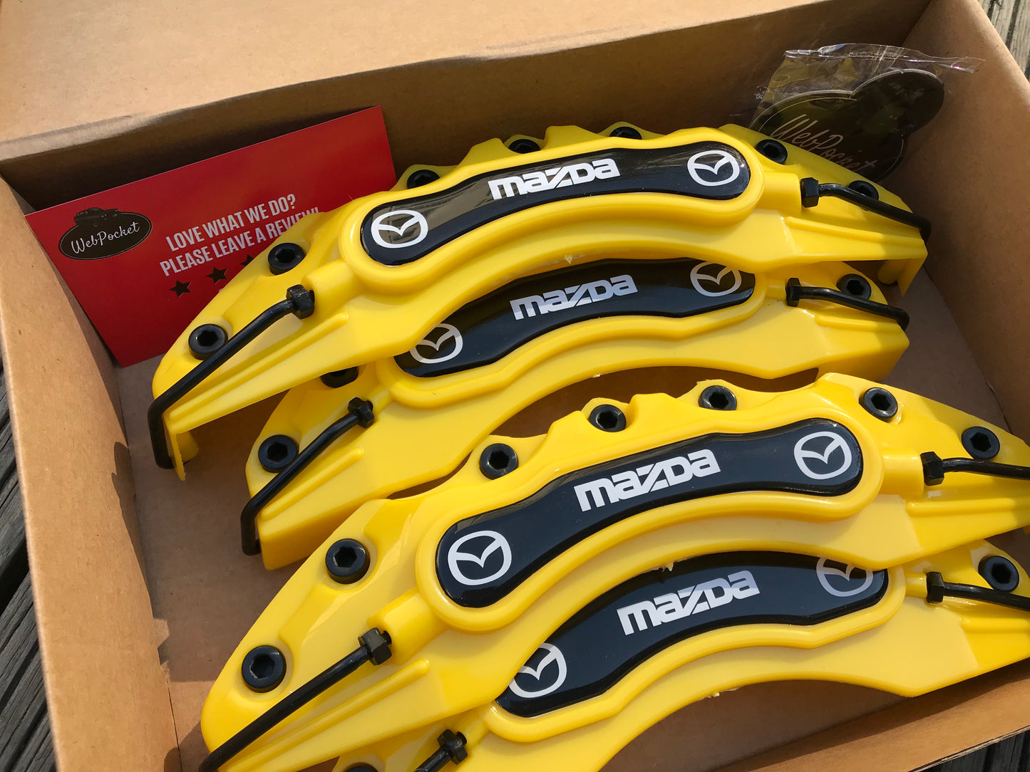 4pc Mazda Brake Caliper Covers Yellow / Car Accessories