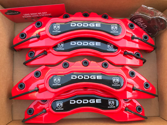 4pc Red Dodge Brake Caliper Covers / Car Accessories