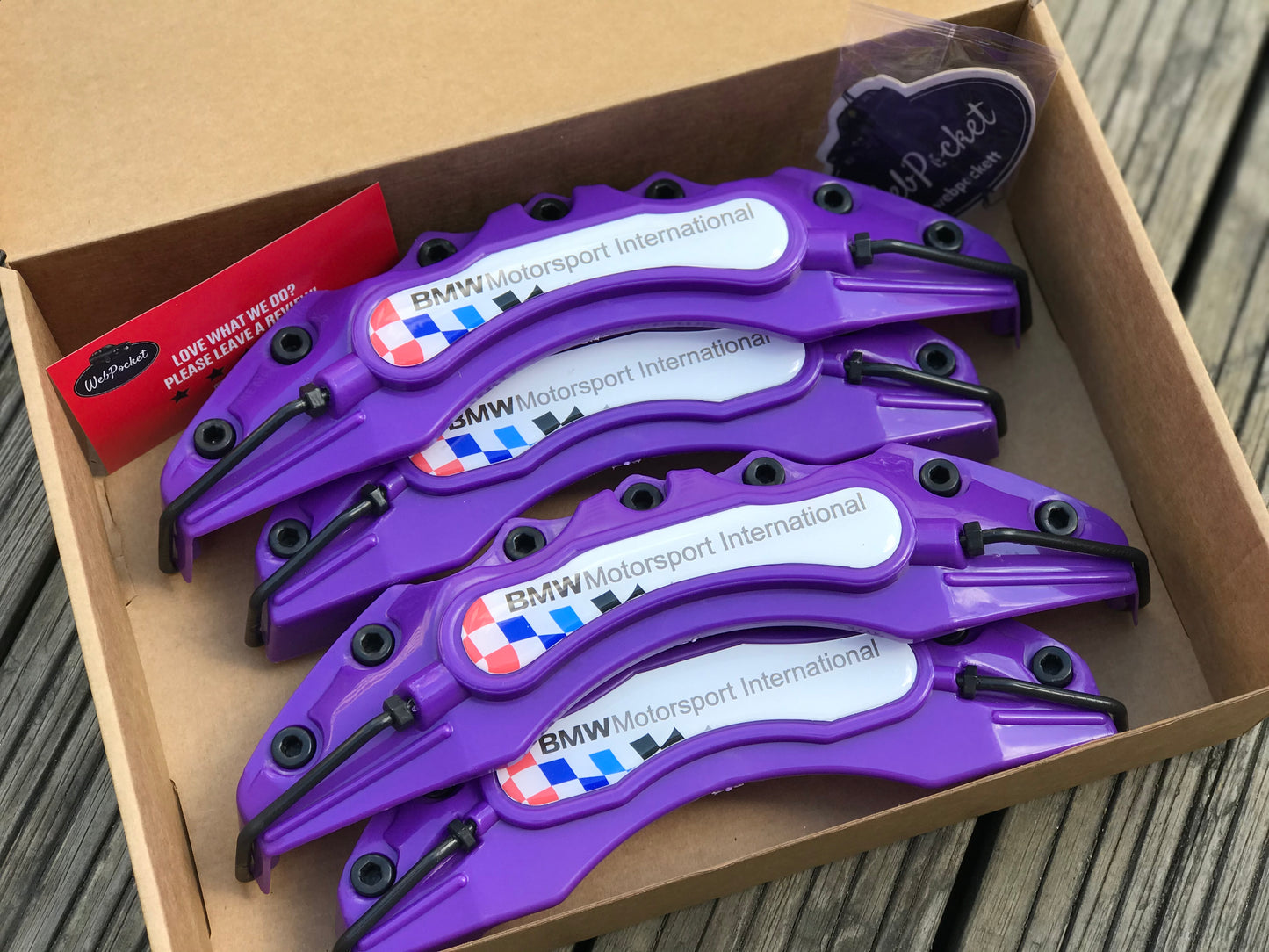 4pc Brake Caliper Covers for BMW Motorsport International Purple