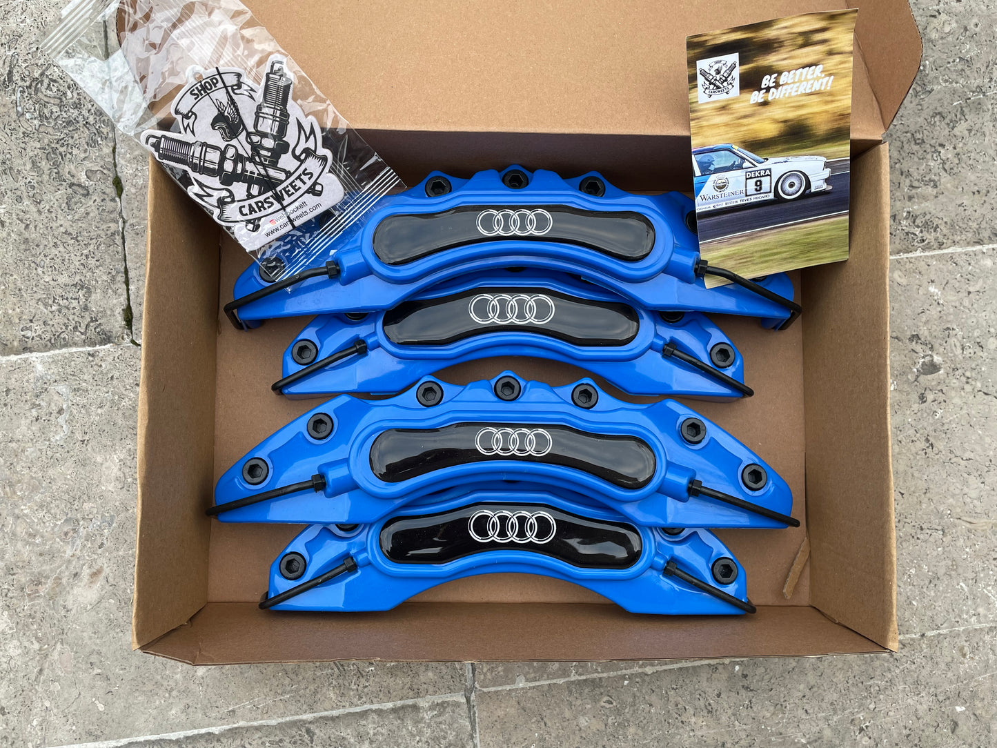 4pc Blue Brake Caliper Covers for Audi – Custom, High-Performance Upgrade