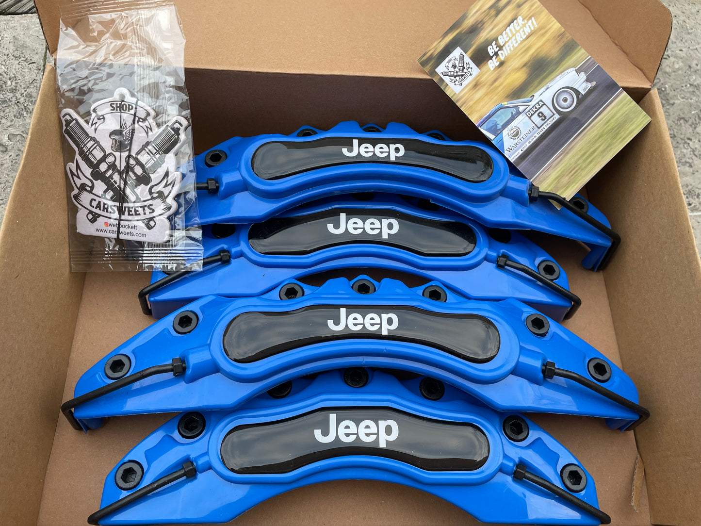 4pc Brake Caliper Covers for Jeep Blue