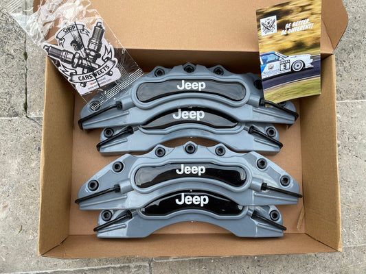 4pc Brake Caliper Covers for Jeep Gray