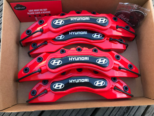 🔥 4-Piece Red Brake Caliper Covers for Hyundai – Sleek, Sporty Upgrade | Durable & Easy to Install