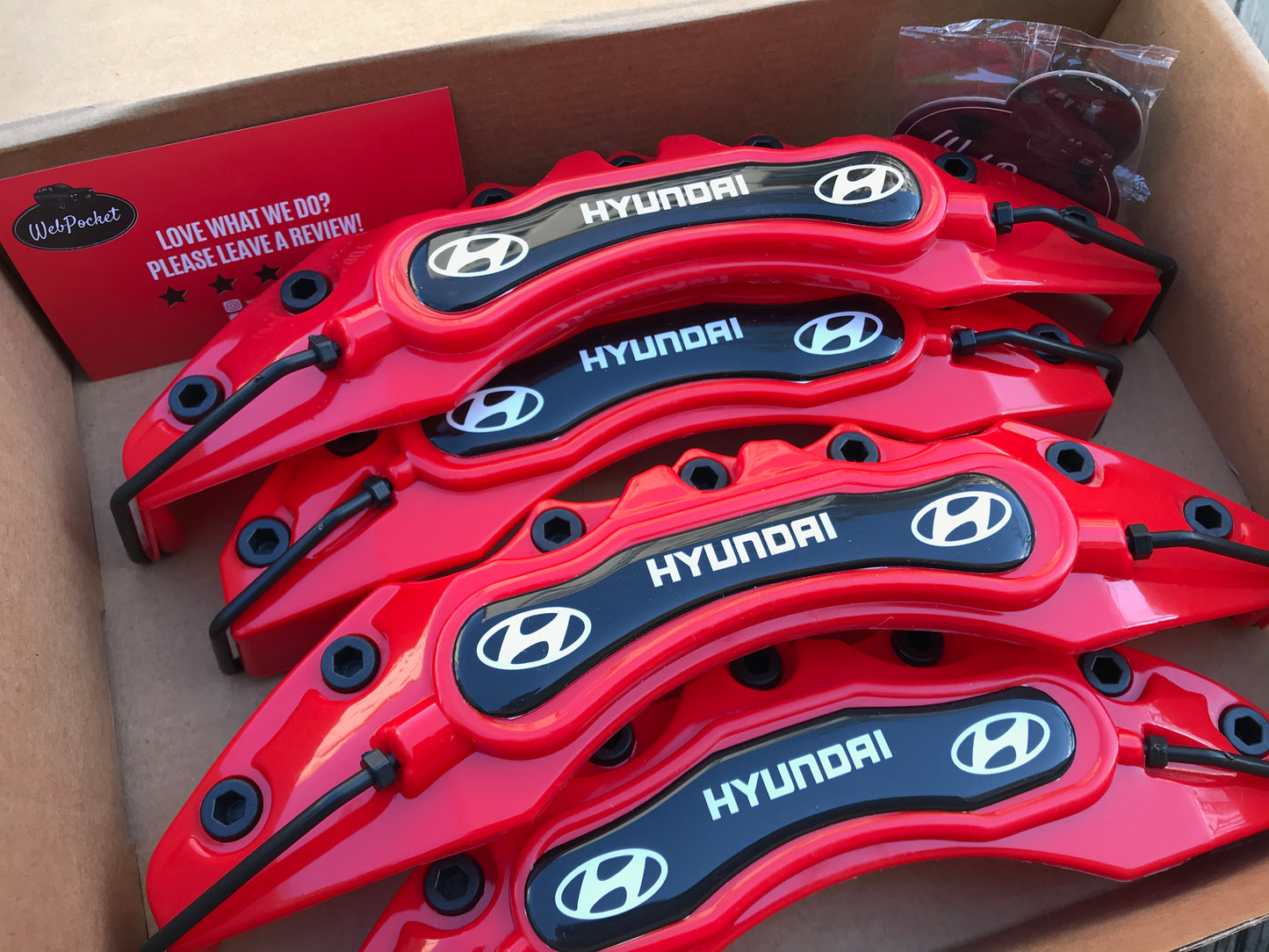 4pc Hyundai Brake Caliper Covers Red/ Car Accessories