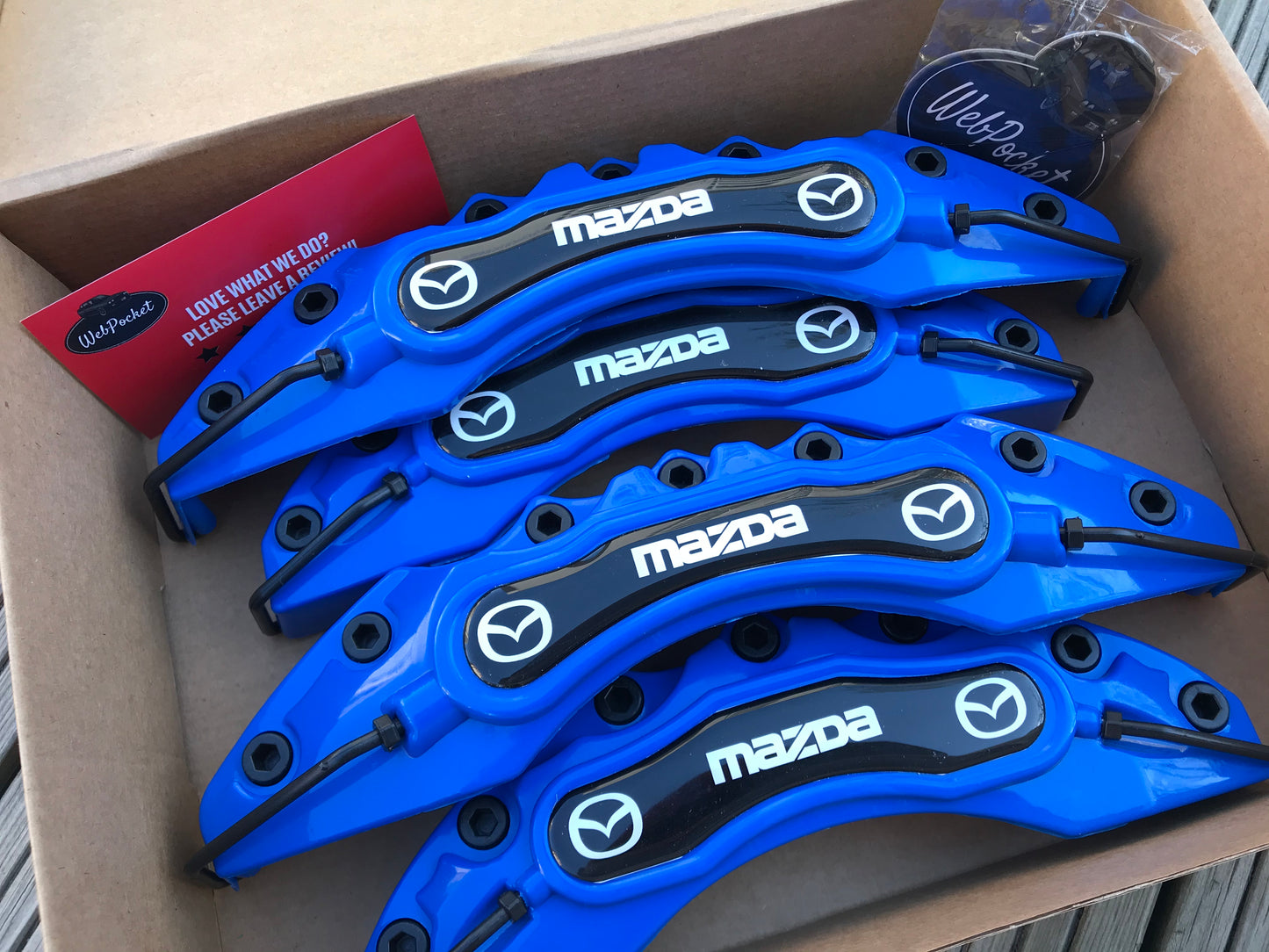 4pc Mazda Brake Caliper Covers Blue / Car Accessories