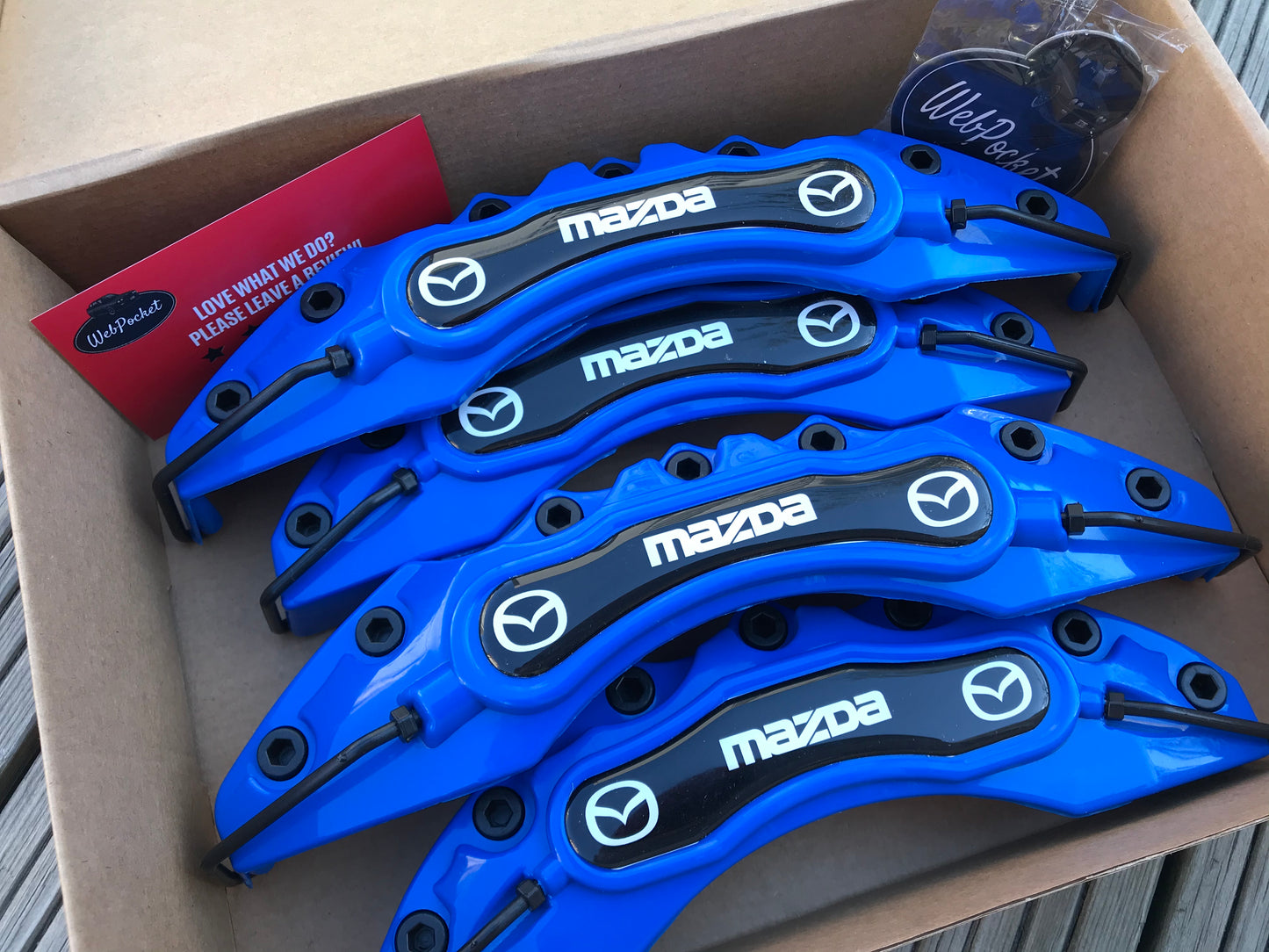 4pc Mazda Brake Caliper Covers Blue / Car Accessories