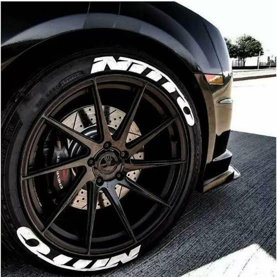 Permanent Tire Lettering Stickers for Nitto Tires – Custom, High-Quality Lettering